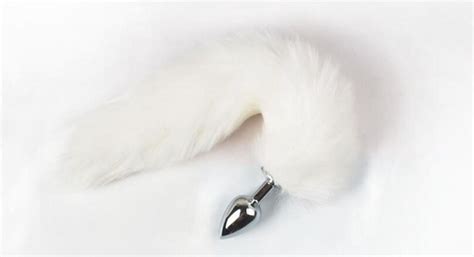 Vossenstaart Foxtail Sex Speeltje Voor Mannen En Vrouwen Anale Buttplug Wit Bol