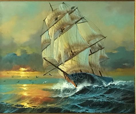 pin  robert horneman  malovani sailing art ship paintings ship art