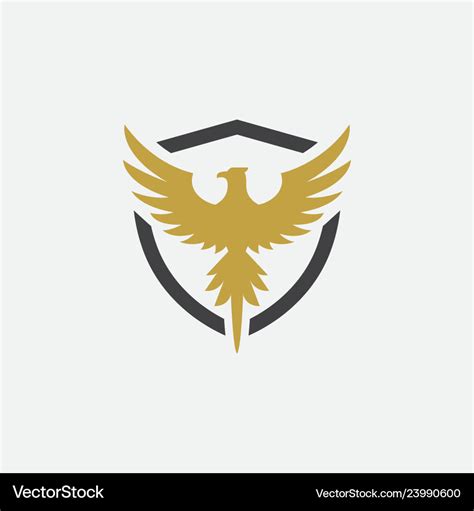 eagle shield logo royalty  vector image vectorstock