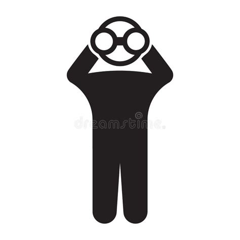 binoculars icon person  vector illustration stock vector