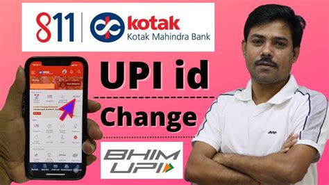 change upi id  kotak bank  kotak  upi id change