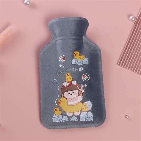 Murahmini Plush Hot Water Bottle Bag Handwarmer Warm Hands Bag Tungku Air Panas Beg Tuam Perut