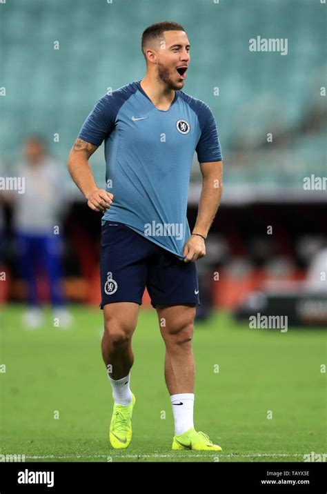 Chelsea's Eden Hazard during the training session at The Olympic ...