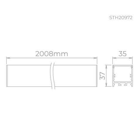 Perfil De Sobrepor Led Archi Linear 2 Metros Irc 93 2700K 28W M 24V