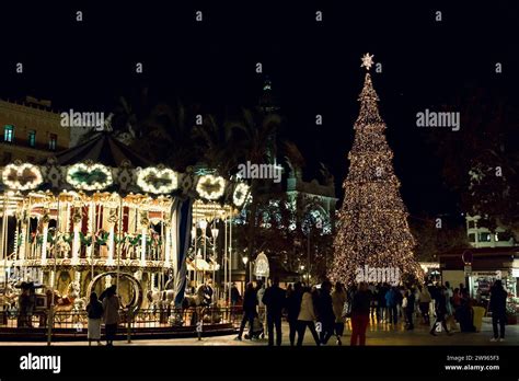 valencia spain  night stock photo alamy