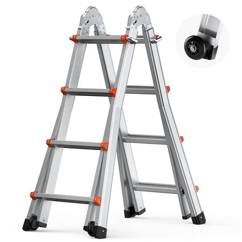 Vevor Telescoping Ladder A Frame 13 Ft Extension Multi Function For
