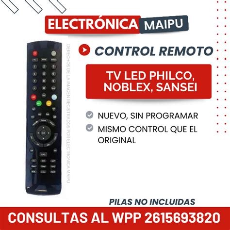 Control Remoto para Tv Lcd y Led Telefunken Bgh Philco Electrónica