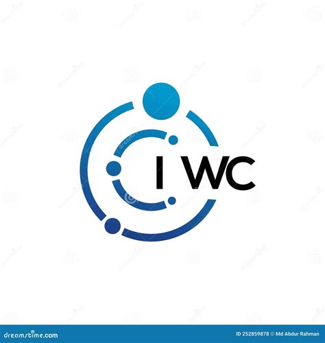 IWC Letter Technology Logo Design On White Background. IWC Creative