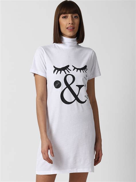 Buy Forever 21 White T Shirt Dress Dresses For Women 15884576 Myntra