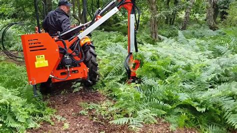 Cutting Bracken Farmmaster Compact Tractor Hedge Cutter 2 5m Reach Tractor Hedge Cutters For