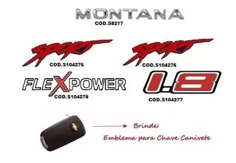 Kit De Emblemas Montana Sport 1 8 Flexpower Brinde Parcelamento Sem