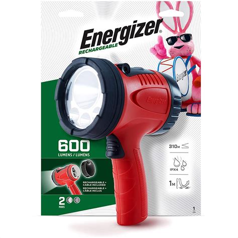 ENERGIZER Rechargeable Spotlight, Powerful LED Beam, Heavy Duty Rugged