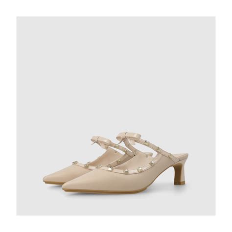 Zapatos De Sal N Destalonados De Mujer En Piel De Color Nude I Lodi Zapatos De Mujer Online