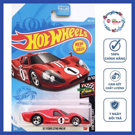 Xe mô hình Hot Wheels basic 67 Ford GT40 MK IV GRX30 Shopee Việt Nam