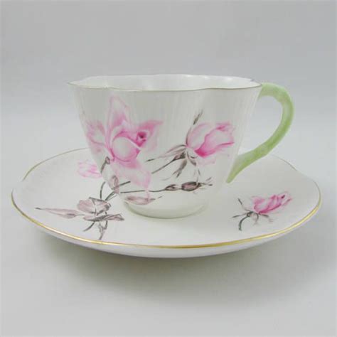 Shelley Tea Cup and Saucer with Pink Roses Dainty Shape | Shelley tea ...