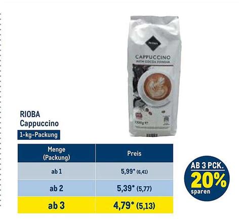 Rioba Milchtopping Angebot bei METRO