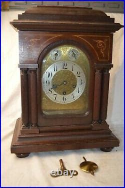 Antique Junghans Westminster Chime Bracket Mantle Clock B12 Movement