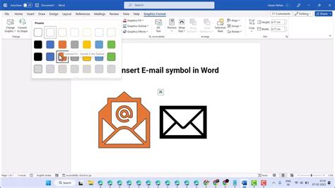 How To Insert E Mail Symbol In Word Youtube