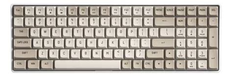 Teclado Gamer Mec Nico Sem Fio Aigo A Hot Swap Teclas Pbt Cor De Teclado Bege Idioma Ingl S