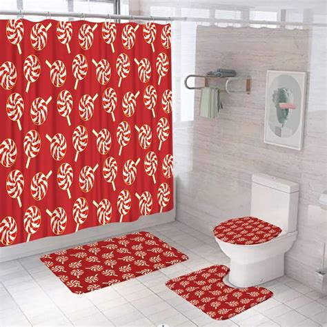 4pcs Horror Halloween Crow Cemetery Bathroom Shower Curtains Set Bat