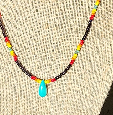 Seed Bead Necklace Seed Bead Choker Hippie Necklace Seed Bead Jewelry Black Seed Bead Necklace