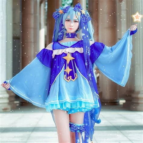 New Anime Vocaloid Hatsune Miku Cosplay Costume Snow Miku Cosplay Fancy Dress Full Set Carnival