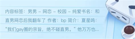 【bl推文】《和直男网恋后我翻车了》作者：bp 网恋 纯爱 哔哩哔哩