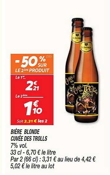 Promo Bi Re Blonde Cuv E Des Trolls Chez Netto Icatalogue Fr