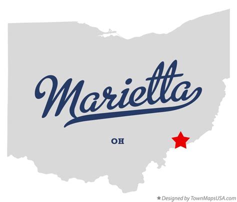 Map of Marietta, OH, Ohio