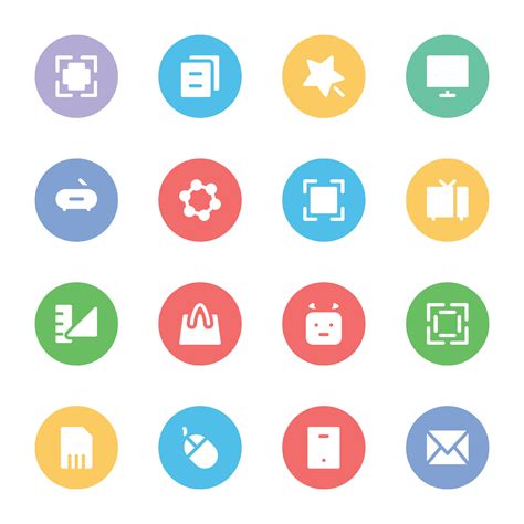 Collection Of Design Tools Flat Circular Icons 30204775 Vector Art At