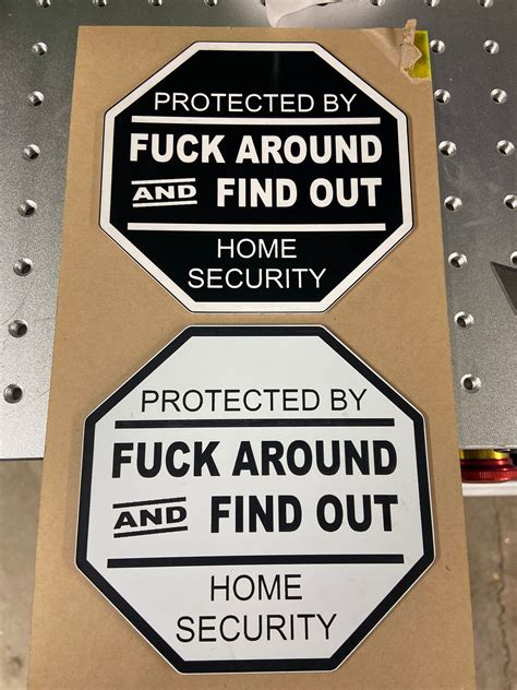 FAFO Fuck Around Find Out Laser Cut Sign Svg Dxf Png Pdf Lbrn2 Vector Art Etsy