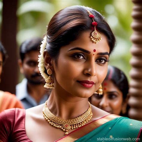 Aunt In Hot Saree And Navel Stable Diffusion Online