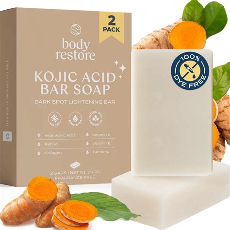 Amazon Body Restore Kojic Acid Soap Fragrance Free 2 Pack