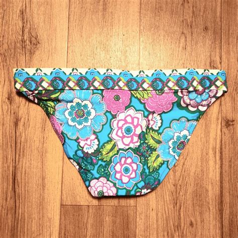 Becca By Rebecca Virtue Floral Swimsuit Bikini Bottom Gem