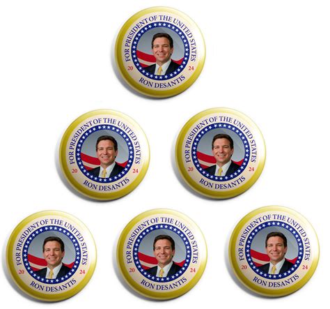 Ron DeSantis Campaign Button Set of 6 (DESANTIS-003) - CampaignButtons.com