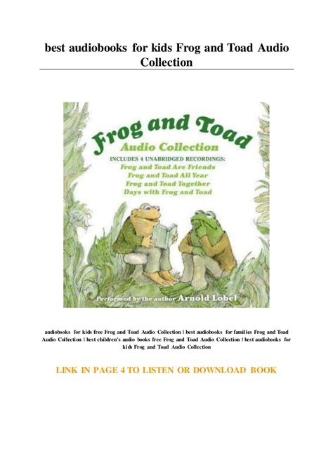 Best Audiobooks For Kids Frog And Toad Audio Collection