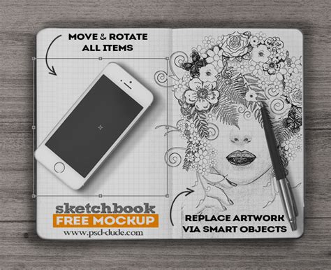 15 Free Psd Sketchbook Mockups For Creative Mind Free Psd Templates