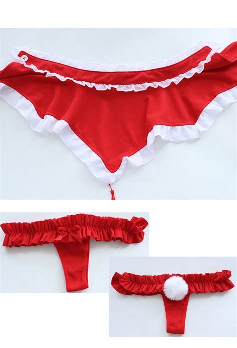Women Sweet Christmas Style Sexy Open Chest Bikini Set Lingerie Costume Cosplay Shop