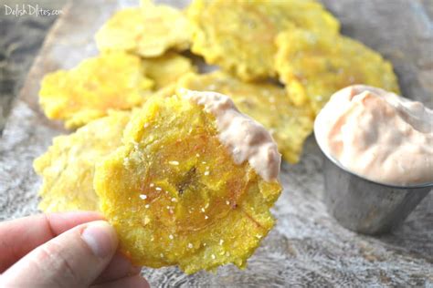 Tostones (Fried Plantains) with MayoKetchup | Delish D'Lites