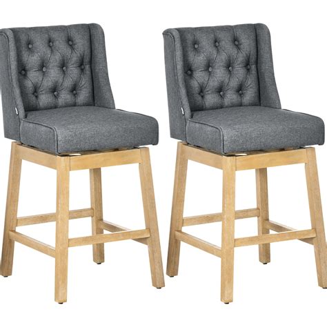 Kitchen Counter Bar Stools | 180 Degree Swivel for Easy Interaction