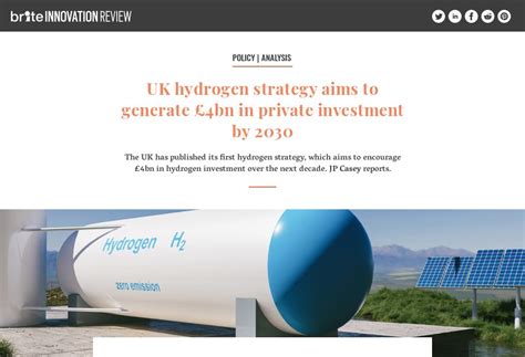 Uk Hydrogen Strategy Aims To Generate £4bn In Private Investment By