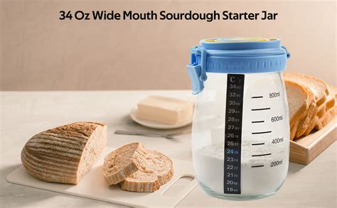 Sourdough Starter Jarjaobhahy Sourdough Starter Crock34 Oz Wide