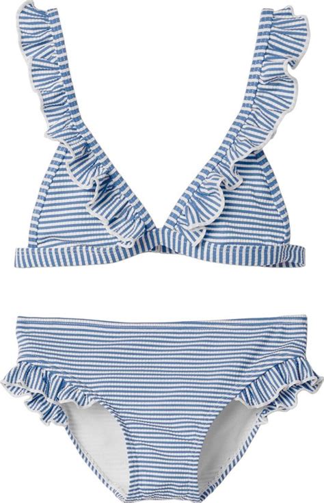 Name It Meisjes Bikini Set Nkfzannah Gestreept Blauw Maat Bol