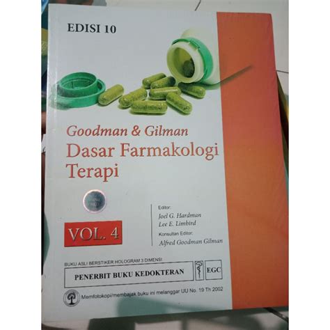 Jual Buku ORI Buku Goodman Gilman Dasar Farmakologi Terapi Edisi 10