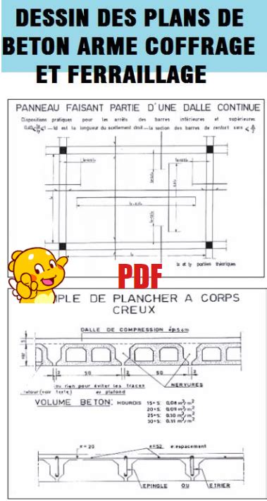 Dessin Des Plans De B Ton Arme Coffrage Et Ferraillage