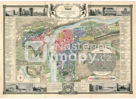 historicka nastenna mapa prahy   nastenne mapycz