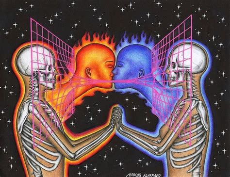 Marcos Alvarado Art Soulmates Art Twin Flame Art Cosmic Art