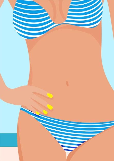 Premium Vector Sexy Female Body In Bikini