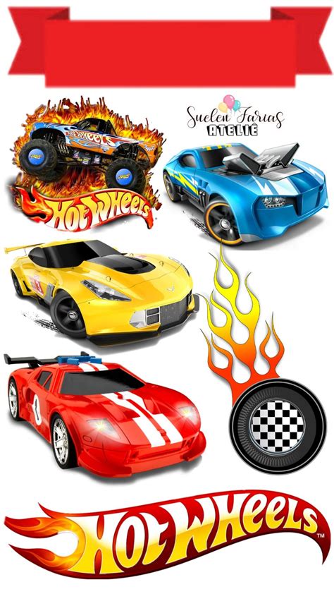 Template Hot Wheels Cake Topper Printable