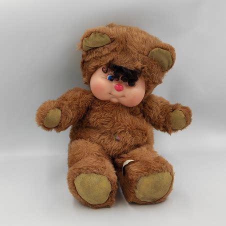 Ancienne Peluche Ours Marron Nombrilou Ajena